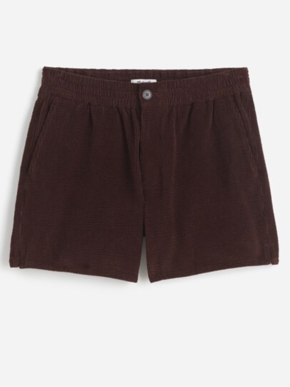 Madewell Everywear Short in Seersucker Corduroy, Brown, medium